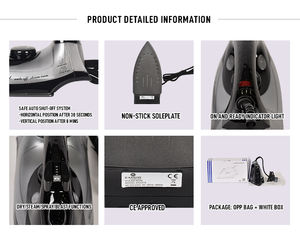 논스틱 열판 전기 스팀 다리미 여행용 부품 기능 최고급 유럽 호텔 스팀 다리미 부품 - Product Image 4