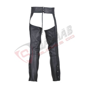 Elegante cuero de vaca transpirable color personalizado's Bikers Chaps motocicleta montar en motocicleta Chaps con cinturón - Product Image 6