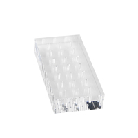 Lucite 21 Darts Storage Block Logo Impreso Table Top Dart Display Holder Shot Acrylic Dart Stand