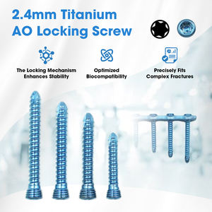 Parafuso de Bloqueio Ortopédico de Titânio AO para Veterinária 2.4MM Parafuso Ósseo Implante Ortopédico Placas de <span class=keywords><strong>Trauma</strong></span> - Product Image 2