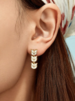 Boucles d'oreilles coeur en acier inoxydable 316L plaqué or 18k Boucles d'oreilles mode pour femmes sans ternissement