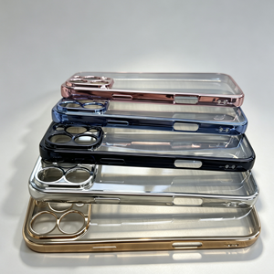 เคสใสเคลือบไฟฟ้าบางเฉียบขอบตรง - ใช้ได้กับ <span class=keywords><strong>iPhone</strong></span> 16, 15, 14 และ 13 Pro Max Series - Product Image 2