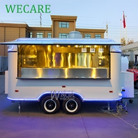 WECARE Mobile Gelato Chariot Café Thé Jus Bar Foodtruck Pizza Four Burger BBQ Remorque Food Truck avec Cuisine Entièrement Équipée