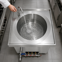 Cuisinière Wok Électrique Commerciale Autonome sur Pied en Acier Inoxydable pour Cuisine d'Hôtel
