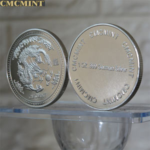 عملة تذكارية صينية قديمة ، 1 أونصة ألمانية ، شارات معدنية وفضية ، أحدث عملة التحدي - Product Image 6