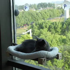 Trespolo per gatti con struttura in legno letto per gatti appeso alla finestra amaca per gatti appesa con biancheria da letto