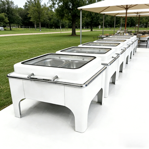 Juego de Recipientes para Buffet Eléctrico de Acero Inoxidable de 6L, Calentador de Alimentos Comercial para Bodas y Hoteles - Product Image 1