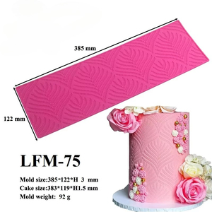 Origami Lace Diamond Design Silicone Fondant Mold Cake Border Decorating Tool Sugarcraft <b>Bakeware</b> - Product Image 3