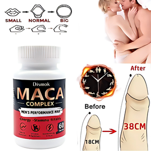 Yüksek Dozlu Erkek Büyütücü Maca Ginseng Enerji Yönetimi Kalınlaştırıcı Daha Uzun Daha Büyük Büyüme Genişletici Yeni Geliştirilmiş Formül 60 Adet - Product Image 1