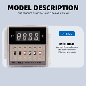 DH48S-S كرر دورة الوقت تأخير التتابع/24v الموقت relawith المقبس (AC 220V 110V 380V 36V DC / AC 24V 12V )0.01S - 99H 99M 8 دبابيس - Product Image 2