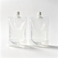 Pochette souple en plastique de 500 ml avec bec verseur, personnalisable, avec bouchon à vis pour lessive et adoucissant textile