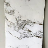 Panneau mural de douche en PVC Blue Galaxy Marble 1/1,2 m, qualité supérieure, imperméable, finition UV, panneau décoratif pour salle de bain