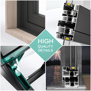 Fenêtre et porte à battant SUNGYE en aluminium à rupture de pont thermique, triple vitrage, double vitrage, pour maison passive, avec verre inclinable et orientable - Product Image 3