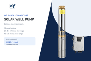 ปั๊มน้ำบาดาลพลังงานแสงอาทิตย์ QY 3 นิ้ว DC72V 1100W 5 ลูกบาศก์เมตร/ชั่วโมง ระยะส่ง 72 เมตร ใบพัดสแตนเลส - Product Image 4