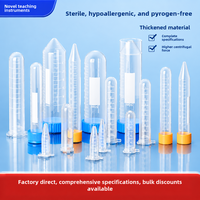 Tubes à centrifuger en plastique transparents avec graduations 0,5 ml 1,5 ml 2 ml 5 ml 10 ml, modèle à fond conique jetable pour laboratoire Xq7 Place
