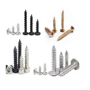 high quality M3 M4, M5 12 14 16 18 20 30 40 50mm Len 304 316 stainless steel pan Self Tapping Screws Furniture Wood Screws/