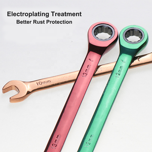 7 Uds. Llave portátil de extremo abierto único de alta resistencia, juego de herramientas de trinquete de 72 dientes, combinación de reparación de automóviles colorida, medición métrica - Product Image 3
