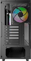 Gabinete de PC para Juegos MONTECH XR-B ATX Mid-Tower, 3 Ventiladores ARGB PWM de 120 mm Preinstalados, Diseño de Madera con Cristal Templado de Vista Completa, 4090