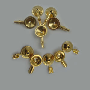 金メッキEeg電極ゴールドカップコネクタOEM ODM工場カスタムスタンプ小型真鍮部品サービス - Product Image 3