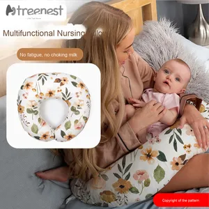 Oreiller d'allaitement multifonctionnel en forme de U <span class=keywords><strong>pour</strong></span> les femmes enceintes post-partum Anti-Spit-Up Baby Holding Breastfeeding Optimal Maternity - Product Image 3