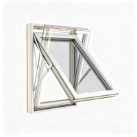 Ventana de Aluminio de Apertura Exterior con Rotura de Puente Térmico de Grado Villa de Lujo, Vidrio de Alto Rendimiento para Diseño de Paredes Exteriores
