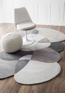 Hình Học Khâu Không Thường Xuyên Khu Vực Thảm Chất Lượng Hàng Đầu Vòng Tròn Hình Dạng Len Và Lụa Thảm Đơn Giản Thiết Kế Đầy Màu Sắc Phòng Khách - Product Image 4