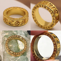 Moule en plâtre pour bague Cœur Éternel, pour la fabrication et la production de bijoux en or, bagues de couple homme et femme, double face, sanskrit