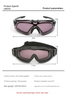 Lunettes de sport 2 en 1 à monture intégrale, résistantes aux UV, anti-poussière, avec verres interchangeables ultra-légers