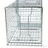 Juego de Trampas para Animales Vivos Sólidas y Humanitarias, Tamaños XS-S-M-L-XL - Jaula Plegable Galvanizada para Captura y Liberación de Mapaches, Zorros y Coyotes