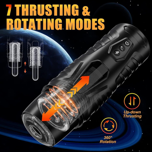 Elektrische Spinner Cup Mannelijke Stroker Thrusting Roterende Tpe + Abs Vagina Masturbator 100% Waterdichte Geschenkdoos Inbegrepen Voor Volwassenen - Product Image 2