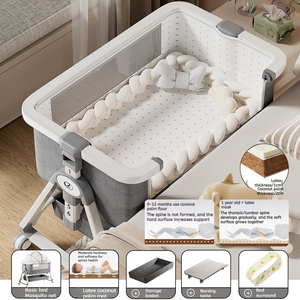 Commercio all'ingrosso <span class=keywords><strong>portatile</strong></span> multifunzionale culla in metallo letto per uso domestico e ospedaliero con Shaker incluso per camera da letto e Hotel - Product Image 6