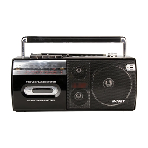 เครื่องบันทึกเสียงแบบพกพาสไตล์เรโทร วิทยุ AM FM SW บลูทูธ USB TF การ์ด ลำโพงคู่ สำหรับใช้ในบ้าน สำนักงาน และการเดินทาง เครื่องเล่นสเตอริโอแบบพกพา - Product Image 4