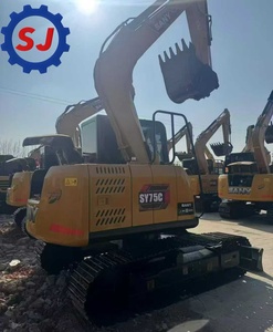 Excavadora de cadenas Sany SY75C de 7.5 toneladas, usada, 90% como nueva, con motor original, excavadora hidráulica Sany SY55 SY60 SY95 SY26 SY35, ¡Oferta! - Product Image 5