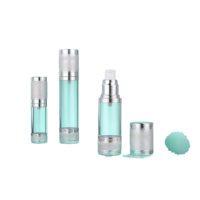 Bouteille de fenêtre sous vide à roulement de sable doré bouteille sans air de couleur 10ml emballage de luxe recyclable pour lotion et outils de maquillage
