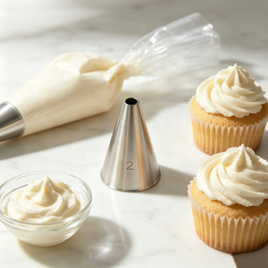 3pcs No.2 Small Round Piping Tip, Nozzle for Macaron, Puff, Cream Line Writing, <b>Cake</b> <b>Decorative</b> <b>supplies</b> - Product Image 3