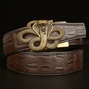 Cinturones Vintage versátiles de cuero de vaca genuino de alta calidad con hebilla automática Cinturón informal para hombre para Jean - Product Image 5