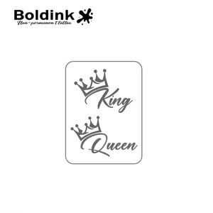 Tatouage semi-permanent Boldink personnalisé, motif couronne de roi et de reine, pour le cou et le corps, imperméable, longue durée (2 semaines), encre Jagua Juice - Product Image 5