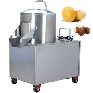 Pelador eléctrico Industrial para patatas dulces, máquina peladora de 8Kg, 15Kg, 30Kg, para lavar y pelar