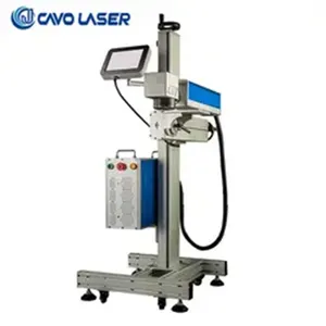 senzhen cavo laser 20w 30W large format metal tube CO2 laser marking machine for metal glass plastic ceramics