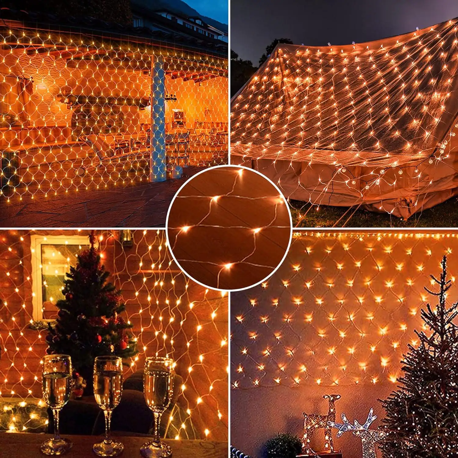 Led Net Mesh String Decoratieve Verlichting Buiten Kerst Waterval Netto Lampen Groothandel Led Grote Netto Verlichting Voor Decoreren Plafond