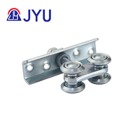 Porte Porte Industrielle 38mm Rouleau de Rail Coulissant 4 Roues avec Plaque pour Box Rail Strut Channel
