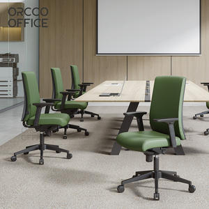 Diseño moderno Muebles comerciales Trabajo Computadora Cubierta trasera de plástico Cuero PU Ergonómico Ejecutivo Oficina en casa Silla de cuero - Product Image 2