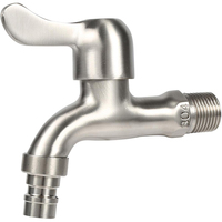 Robinet de jardin Bibcocks, robinet mural chromé, robinet de jardin extérieur, robinet de salle de bain, robinet utilitaire pour la lessive