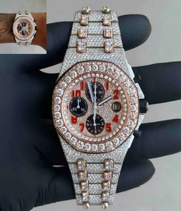 Best Selling VVS Moissanite <b>Diamond</b> <b>Watch</b> Fully Iced Stainless Steel Quartz Movement Glass Dial India Manufacturer - Product Image 1