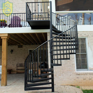 रेट्रो शैली मजबूत द्वैध अटारी बड़े उच्च गुणवत्ता बारी बारी से एस्केलेटर सर्पिल सीढ़ी - Product Image 5