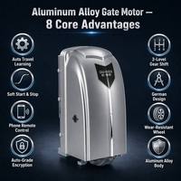 Motor para Puerta Abatible de Tipo Slim DC, Carcasa de Aleación de Aluminio, Motor Automático para Puerta Abatible de Villa