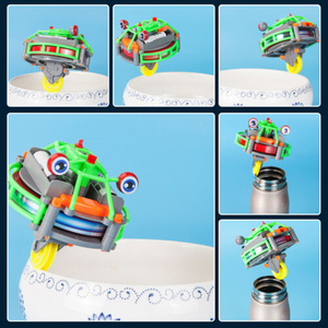 Robot monociclo con vaso mágico, juguetes eléctricos, andador de cuerda floja, coche de equilibrio, montaje de juguetes educativos interesantes para niños - Product Image 6
