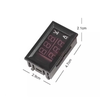 Modul Digital 0.28 Voltmeter LED ganda (0-100V) dan Ammeter (10A) untuk Komponen Elektronik pengukuran arus & tegangan