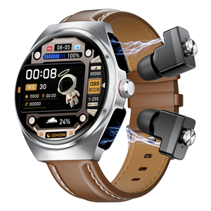 Livraison gratuite dernière montre intelligente pour hommes avec paiement NFC Fitness Tracker montre intelligente casque 2-en-1 bracelet en cuir montre intelligente - Product Image 1