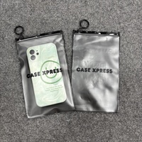 Kemasan Kantong Zipper PVC Kecil Berkualitas Tinggi dengan Cetak Kustom, Bagian Depan Buram dan Belakang Hitam Matte untuk Casing Ponsel, Perhiasan Rambut
